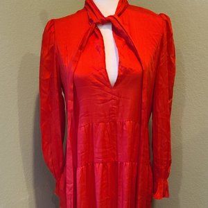 Zara Red Long Sleeve Dress with Pockets (S) BNWT